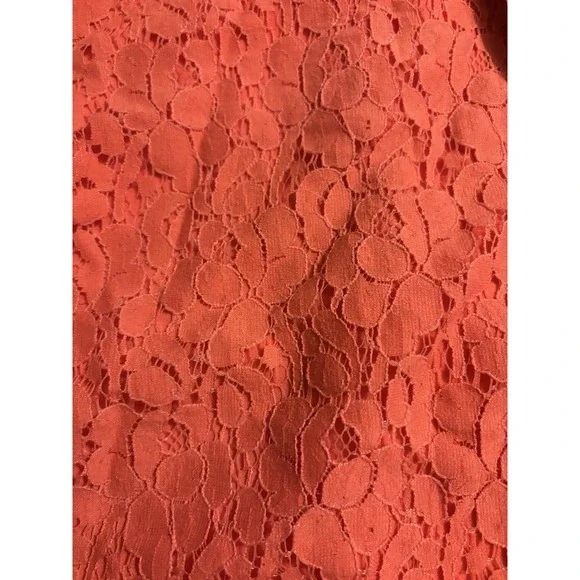 BE You Tiful NWT Women's Small Lace With Liner Top Bright Coral Zipper In‎ Back - Picture 3 of 7